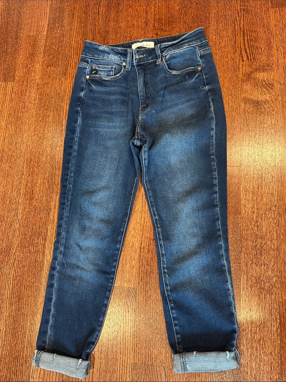 KanCan Medium-Dark Blue Boyfriend Jeans